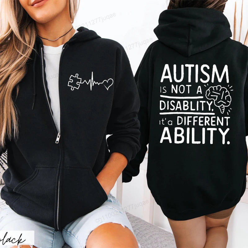 Autism Awareness Hoodie – Different Ability Statement