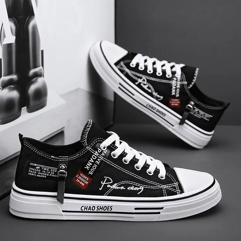 men's skate sneakers flat rubber outsole non slip casual style
