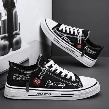 men's skate sneakers flat rubber outsole non slip casual style
