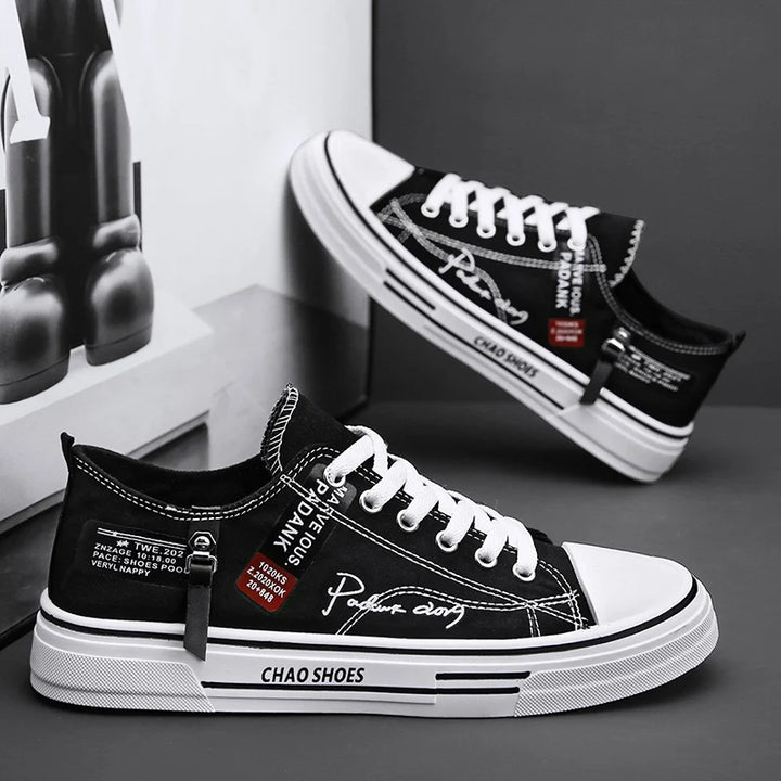 men's skate sneakers flat rubber outsole non slip casual style
