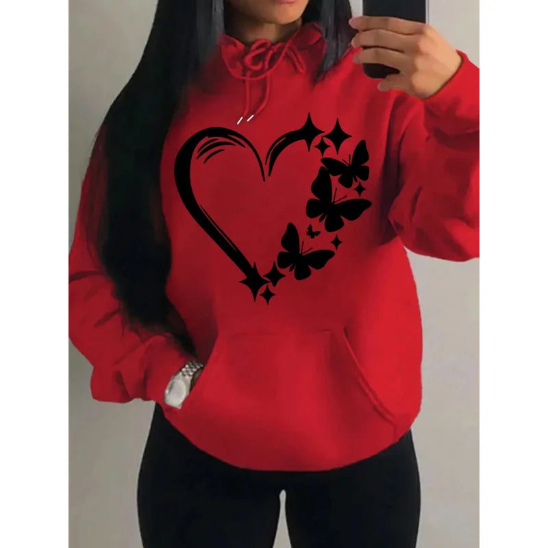 Butterfly Hoodie Women – Cute Oversized Y2K Streetwear