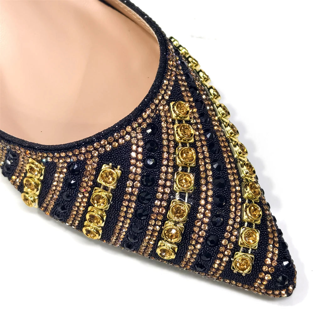 Fuchsia Rhinestone Heels & Bag Set – Party Ready Bling