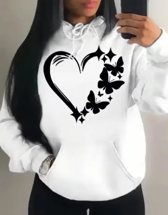 Butterfly Hoodie Women – Cute Oversized Y2K Streetwear