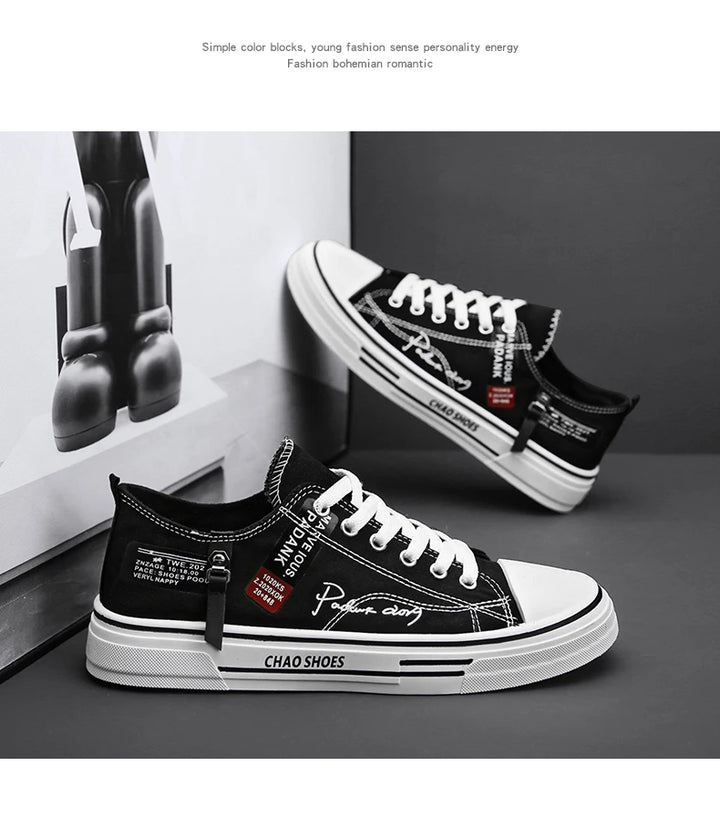 Men's Canvas Skate Sneakers - Classic Casual Style Men!