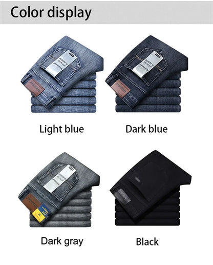 "smart casual men's jeans outfit flatlay with shirt watch and loafers built around dark stretch denim"