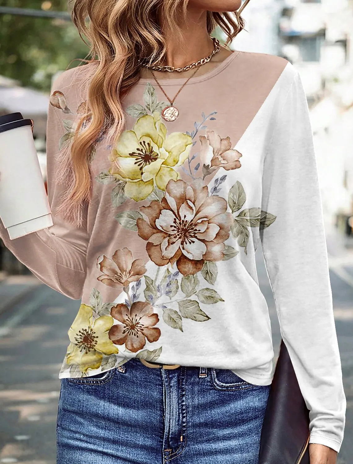 Women's Floral Butterfly 3D Print Long Sleeve T-Shirt