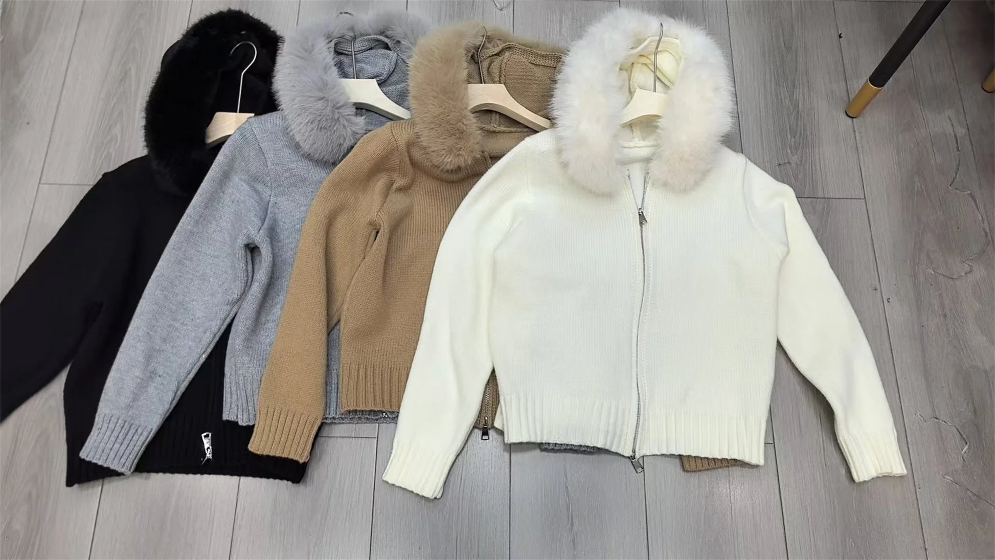 women’s polyester knit jacket full sleeve regular length 108cm measurement