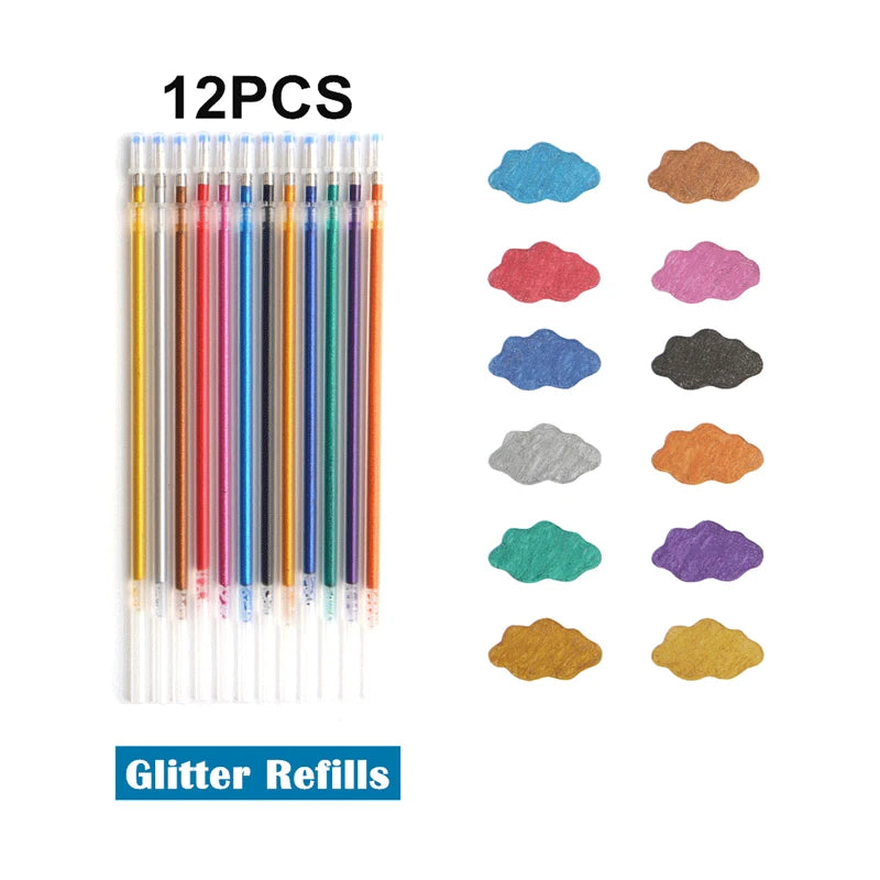 Glitter Gel Pens Set – 48 Colors for Art &amp; School
