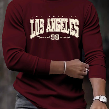 Men's Los Angeles Long Sleeve Tee - Soft Cotton Comfort