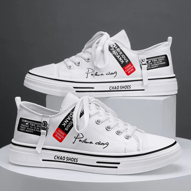 classic skate shoes men corduroy canvas upper flat platform daily wear
