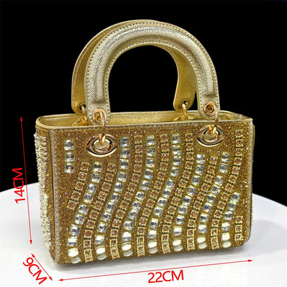 Fuchsia Rhinestone Heels & Bag Set – Party Ready Bling