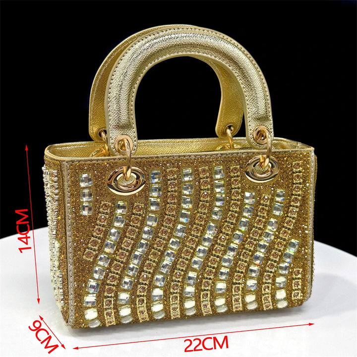 Fuchsia Rhinestone Heels & Bag Set – Party Ready Bling