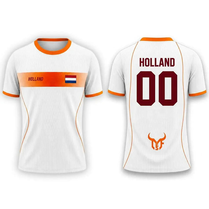 Soccer fan shirt with polyester broadcloth construction