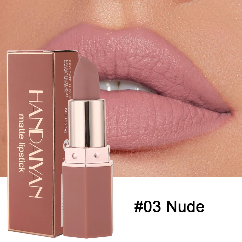 Matte Lipstick – 6 Colors, Non-Fading All Day