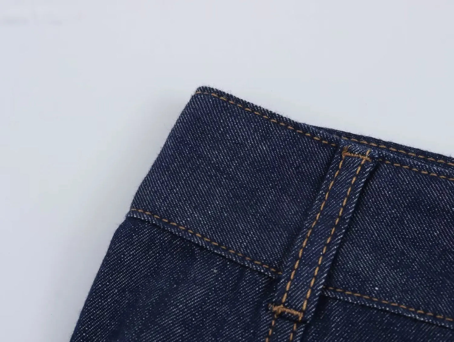 High Waist Denim Skirt Women – French Minimalist