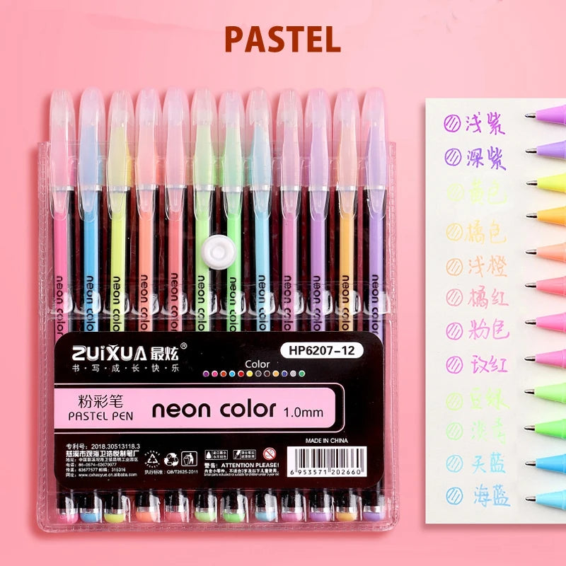 Glitter Gel Pens Set – 48 Colors for Art & School