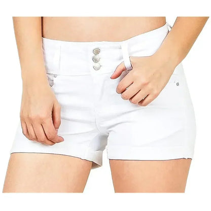 Women's High Waisted Denim Shorts – Stretch Comfort