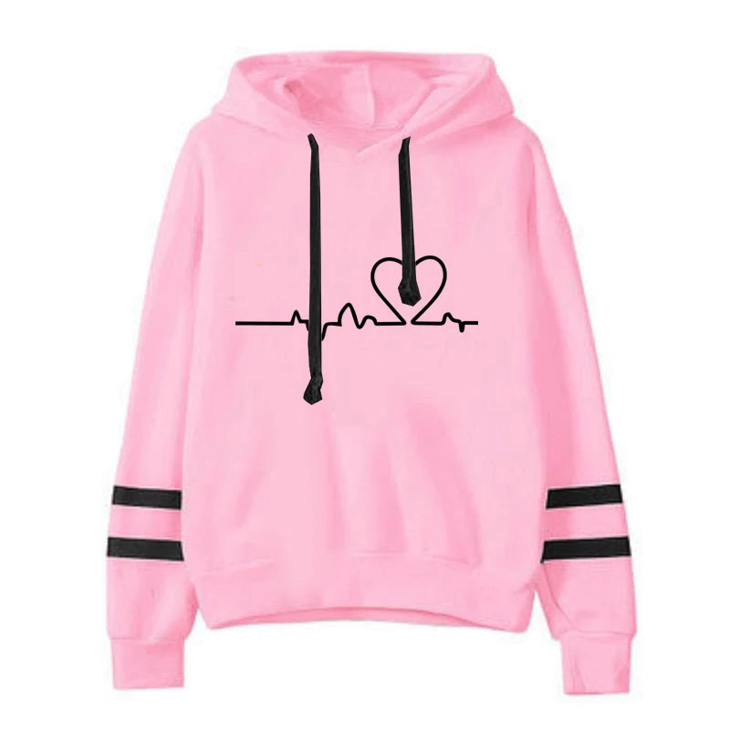 Tracksuit - Striped Hoodie &amp; Sweatpants Set, All-Season