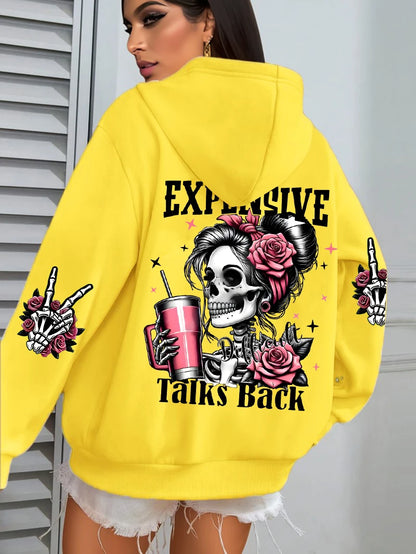 Women's Graphic Hoodie - Funny Printed Pullover