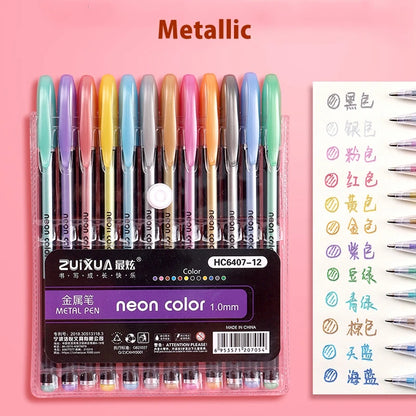 Glitter Gel Pens Set – 48 Colors for Art & School