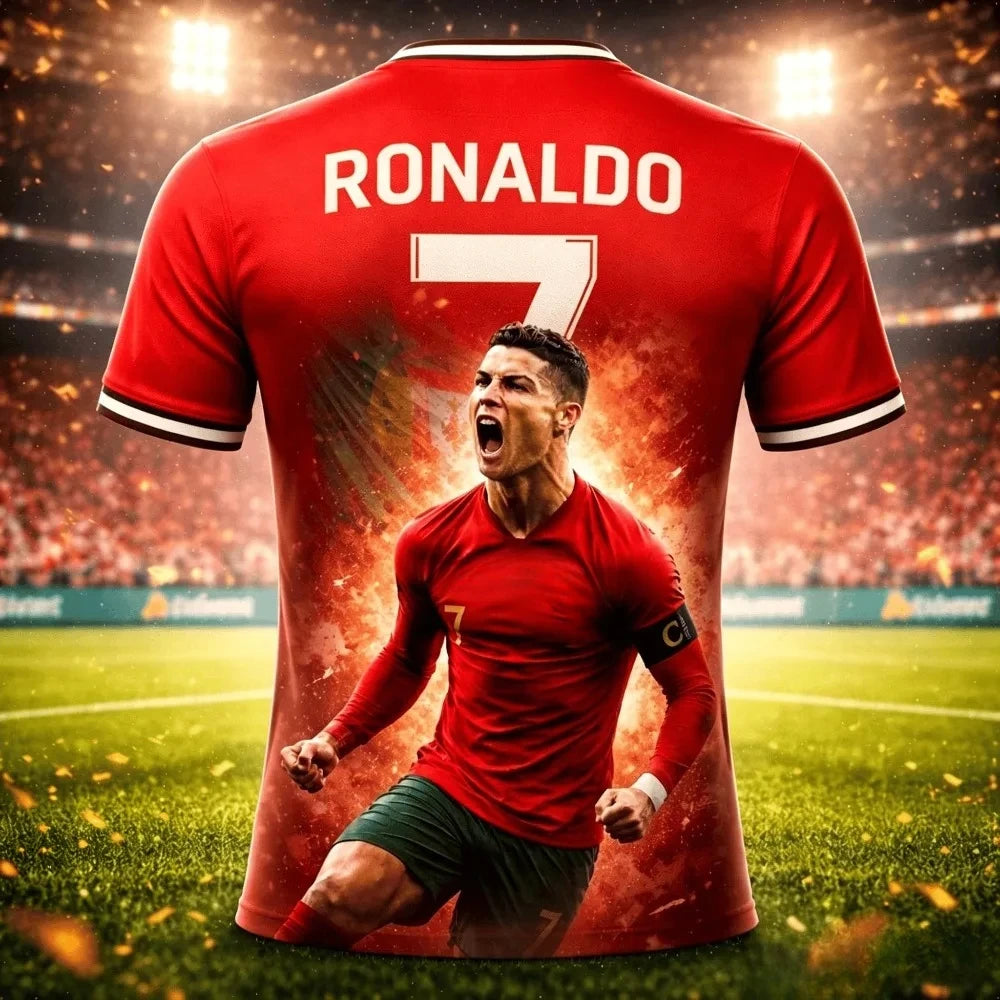 Portugal No.7 Design 27 football fan T-shirt variant
