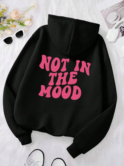 Plus Size “Not in the Mood” Hoodie – Cozy Fit