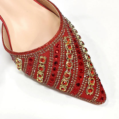 Fuchsia Rhinestone Heels & Bag Set – Party Ready Bling