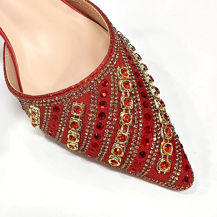 Fuchsia Rhinestone Heels & Bag Set – Party Ready Bling