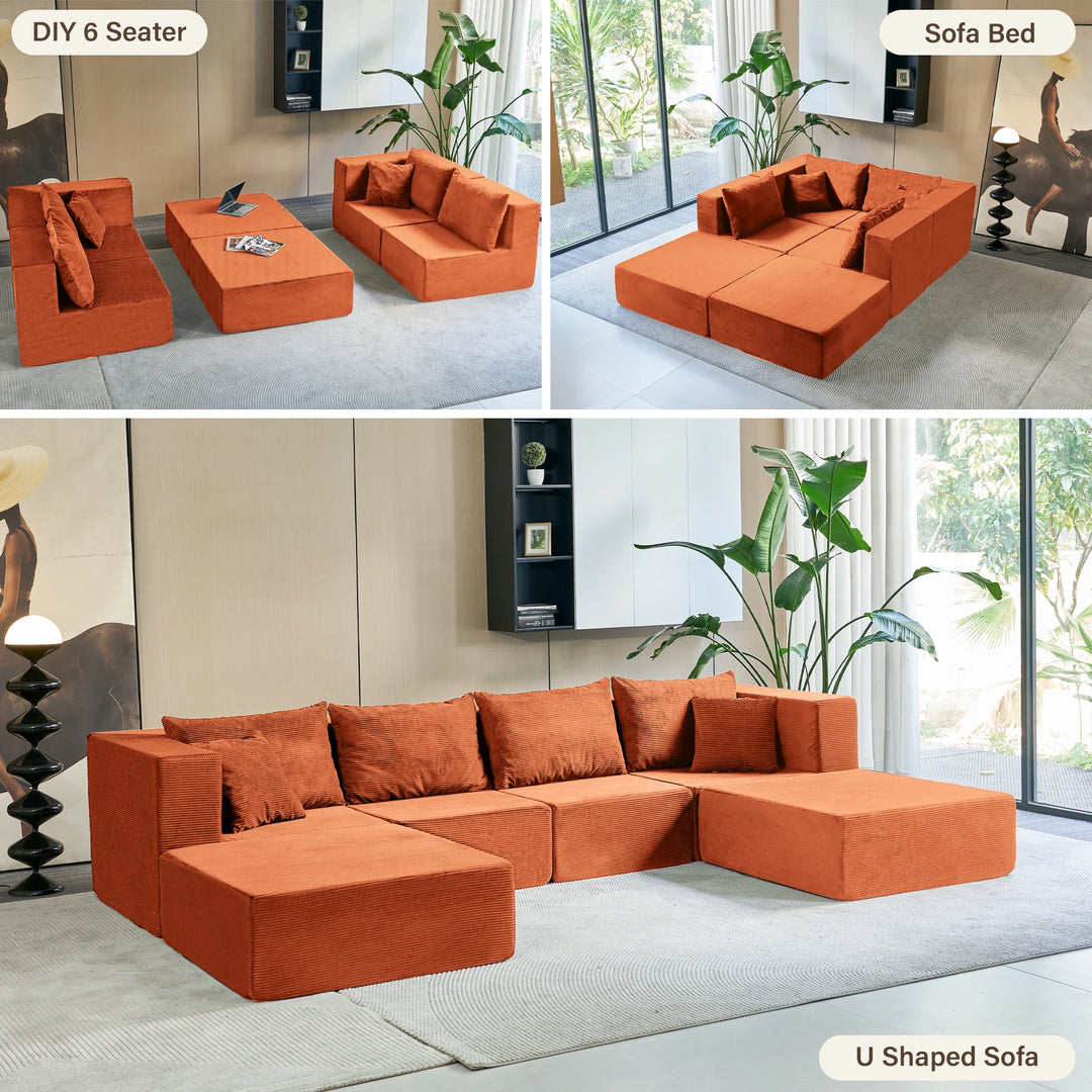 corduroy modular sectional sofa separate floor seating arrangement kids friendly cloud modular sofa