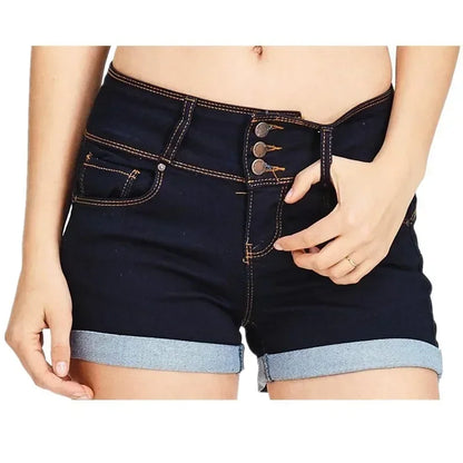 Women's High Waisted Denim Shorts – Stretch Comfort