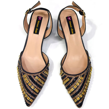 Fuchsia Rhinestone Heels & Bag Set – Party Ready Bling