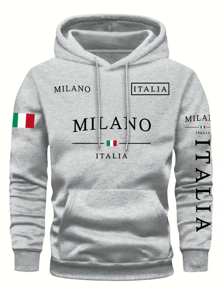 Unisex Milano Graphic Hoodie - Casual Everyday Pullover