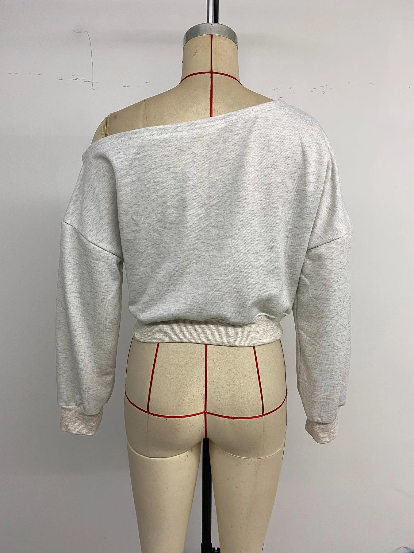 Women's  Off Shoulder Crop Sweatshirt – Y2K Street Style