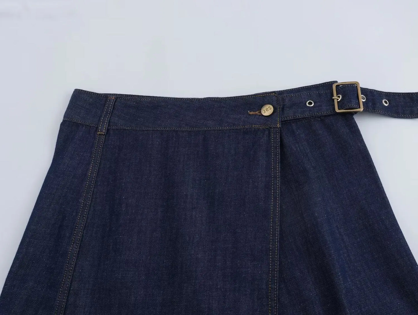 High Waist Denim Skirt Women – French Minimalist