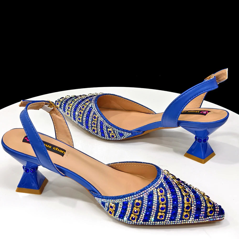 Fuchsia Rhinestone Heels & Bag Set – Party Ready Bling