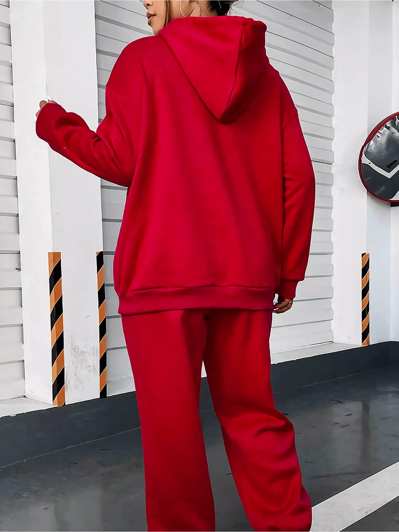 queen sweatsuit set neutral hoodie and joggers with coordinated Queen lettering for comfy, expensive-looking outfits