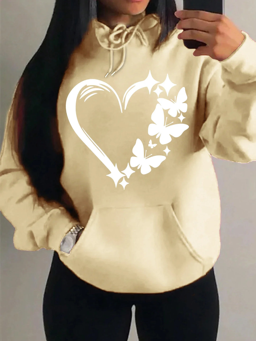 Butterfly Hoodie Women – Cute Oversized Y2K Streetwear