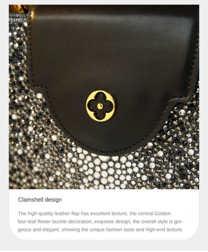 Genuine Leather V-Accent Crossbody – 21×13 cm