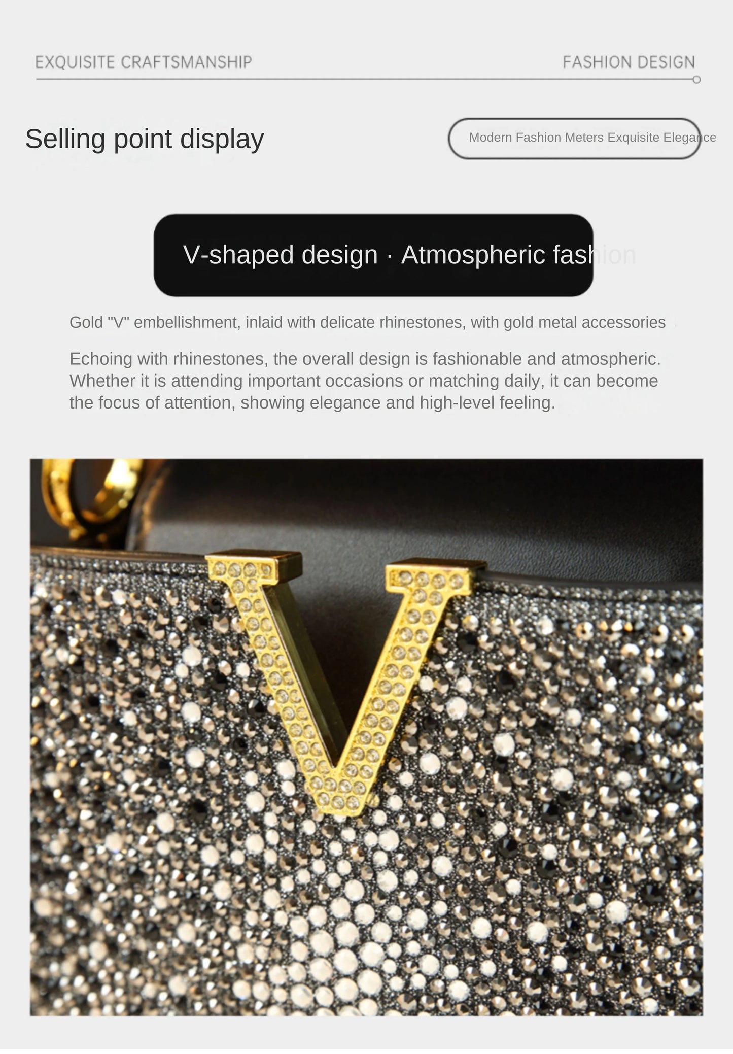 Genuine Leather V-Accent Crossbody – 21×13 cm