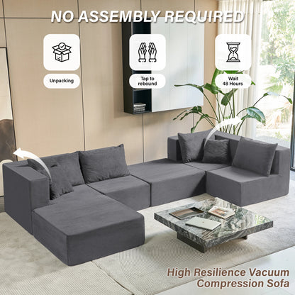 corner module detail corduroy modular sectional sofa high-resilience sponge filling cloud couch dupe