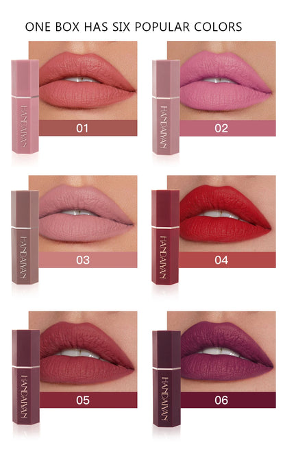 Matte Lipstick – 6 Colors, Non-Fading All Day