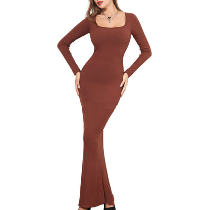 Shaping Bodycon Dress – Seamless modal lining, hip-lifting fit for day-to-night