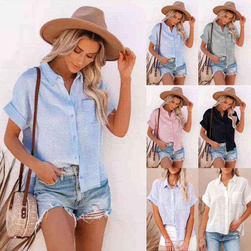 Linen Cotton Shirt for Women – Chic Summer Button-Up
