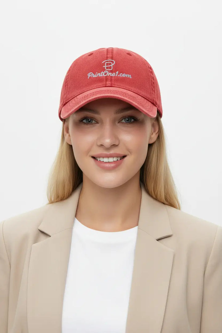 vintage embroidered cap curved visor clean silhouette casual outfit