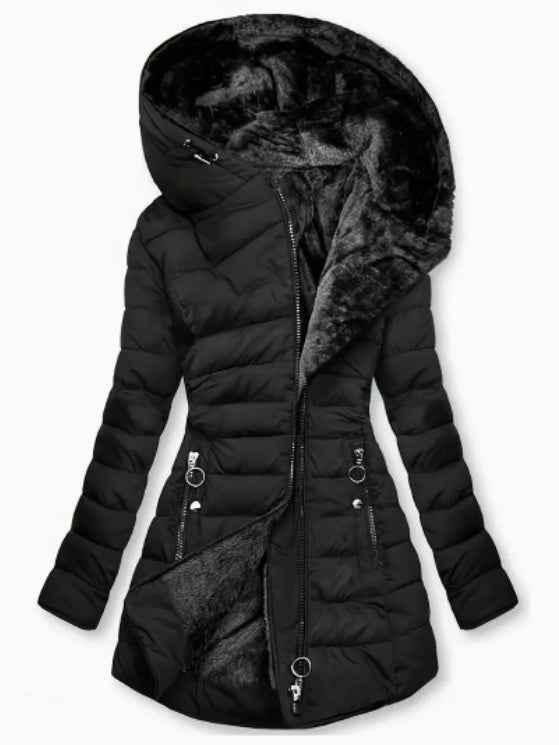 lightweight puffer jacket women close-up quilting detail premium casual wear