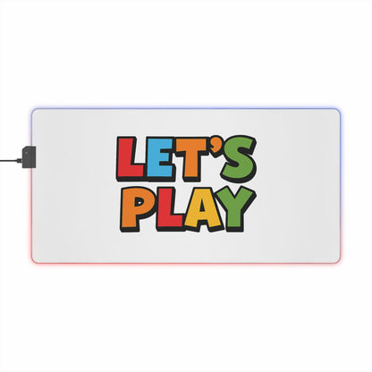 RGB Gaming Mouse Pad lighting up under a mechanical keyboard

