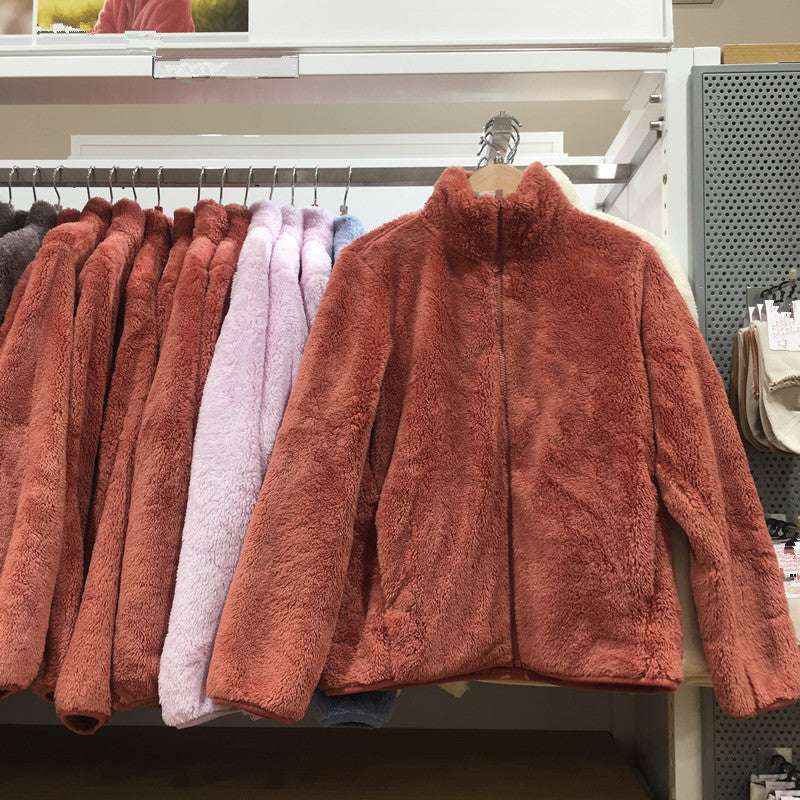 Women's Warm Coral Fleece Jacket – Soft, Cozy, Stylish