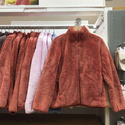 Women's Warm Coral Fleece Jacket – Soft, Cozy, Stylish