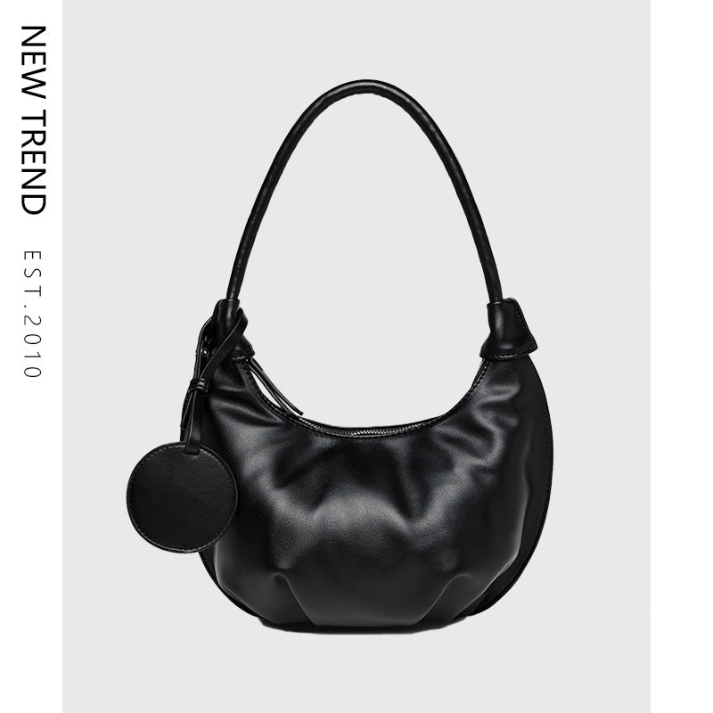 Soft and Roomy Shoulder Bag – Sweet Crescent Shape

