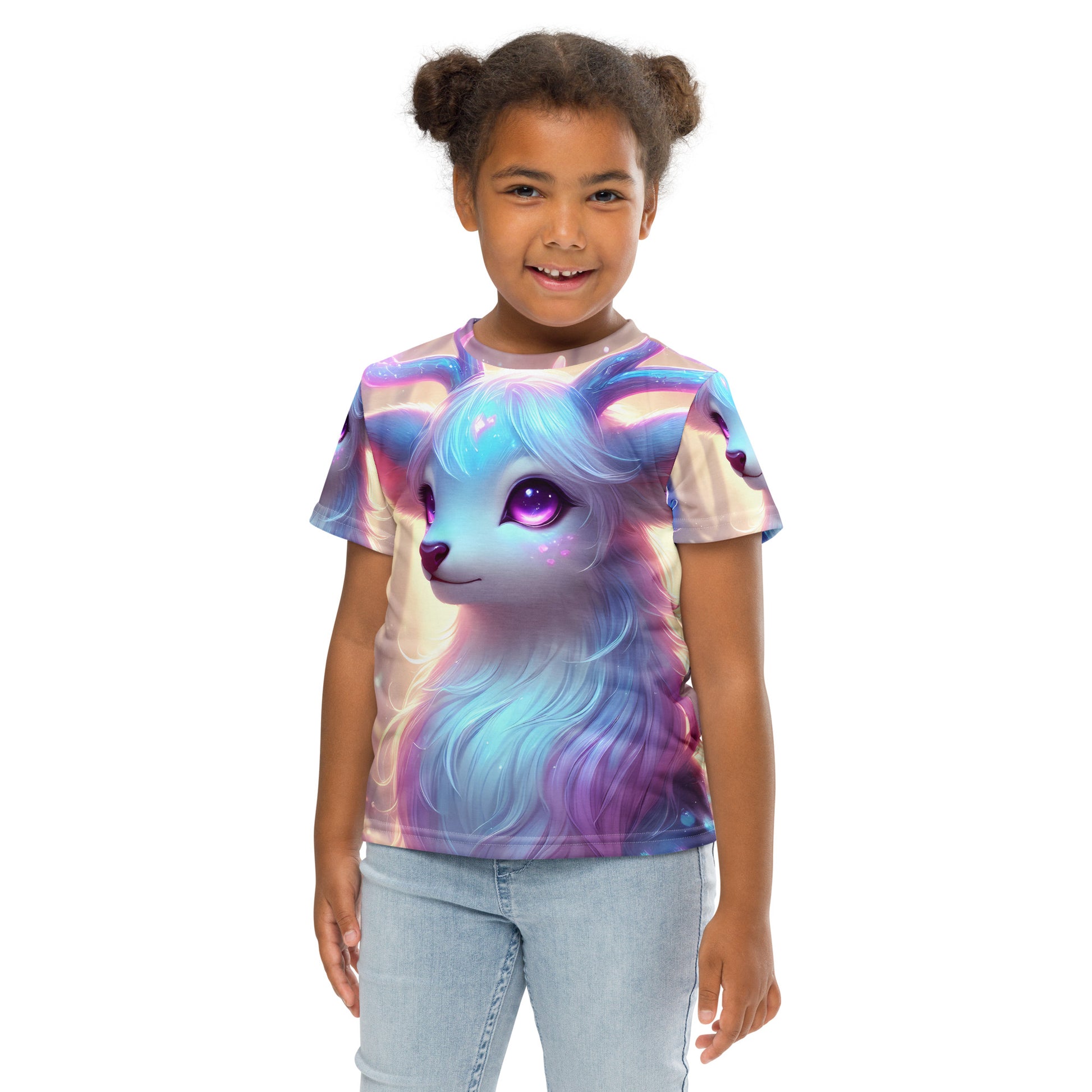 Soft stretch crew neck shirt for kids’ activities

